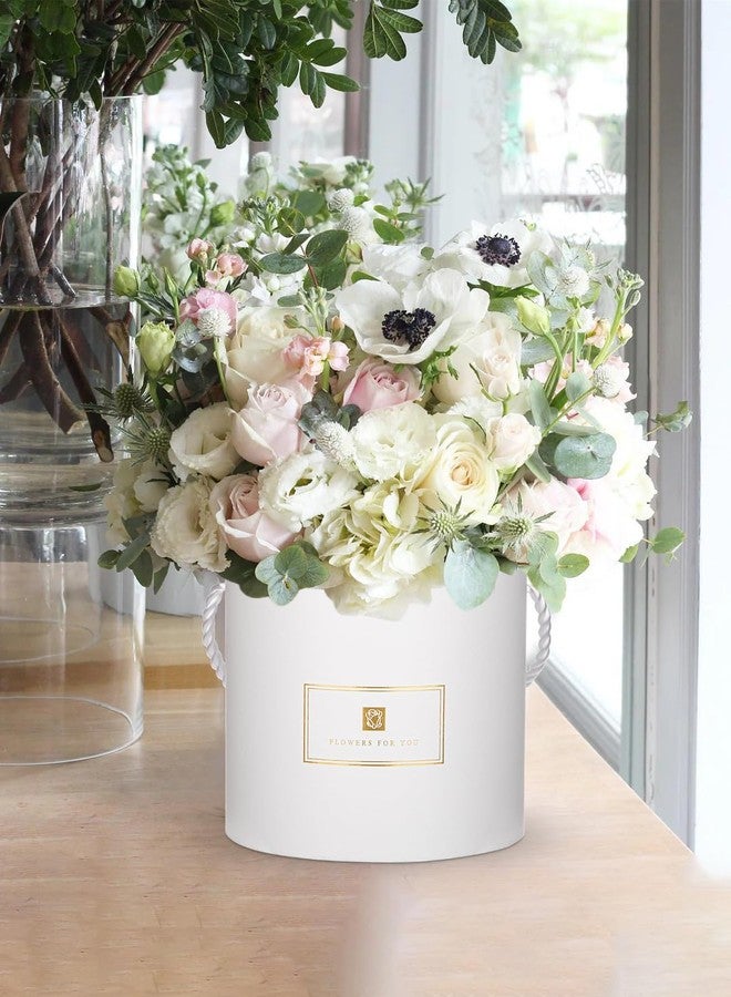 Hollyone White Gift Box with Lids Set of 3 Round Nesting Gift Boxes Cylinder for Presents 3 Assorted Sizes Flowers Arrangements Box for Gift Giving Christmas Valentine Mom Gifts Present Wrapping - Image 4